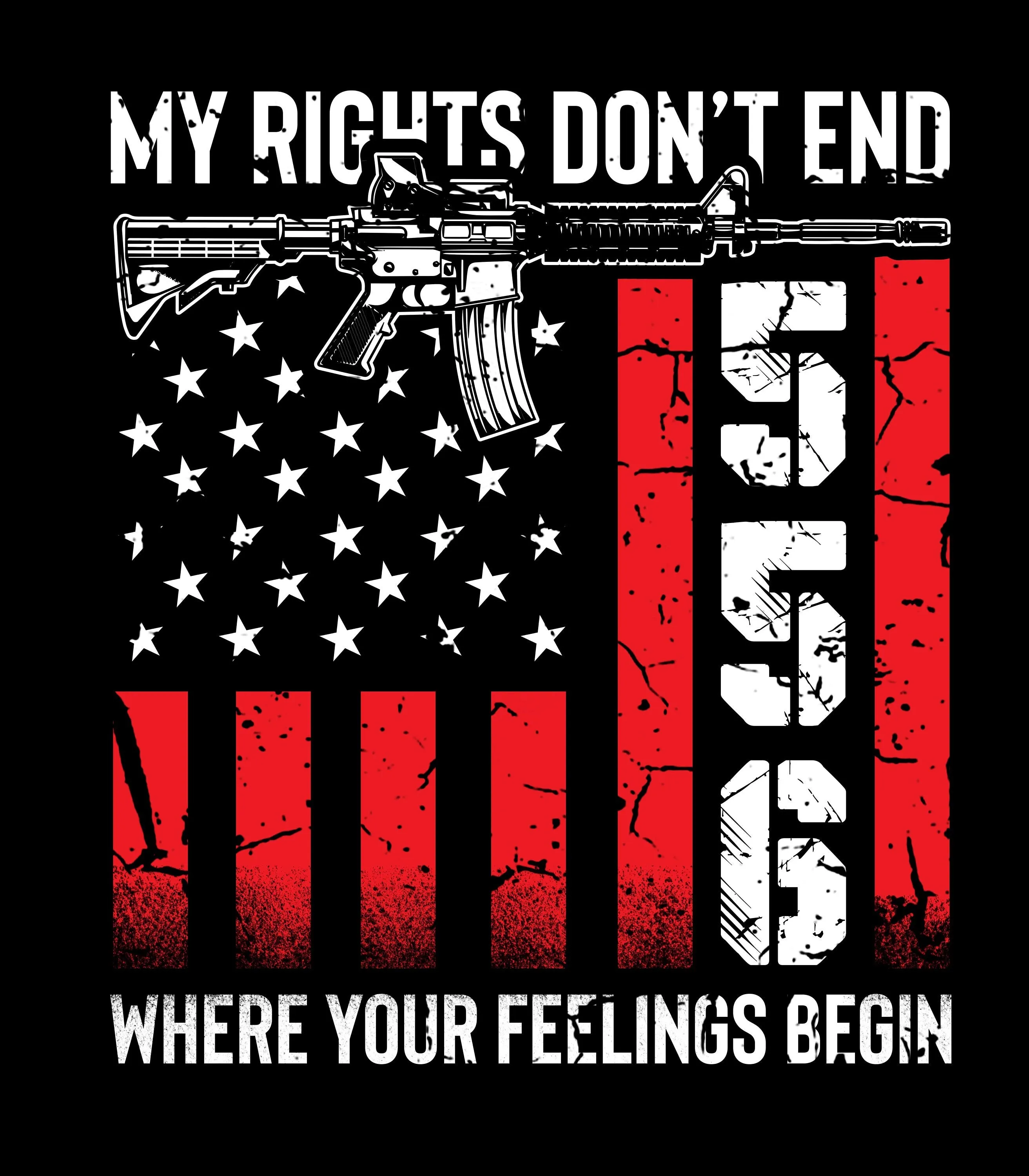 My Rights Don't End Where your Feelings Begin Hoodie | 2nd amendment | Gun Lover Hoodie | AR Rifle Hoodie | Unisex Hoodie