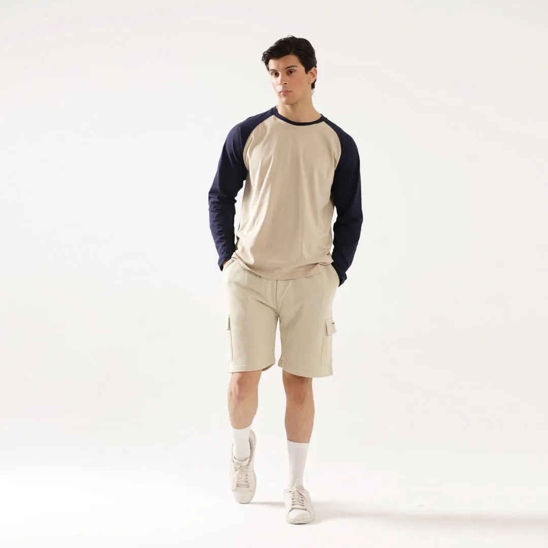 Navy Skin Relax Fit Raglan