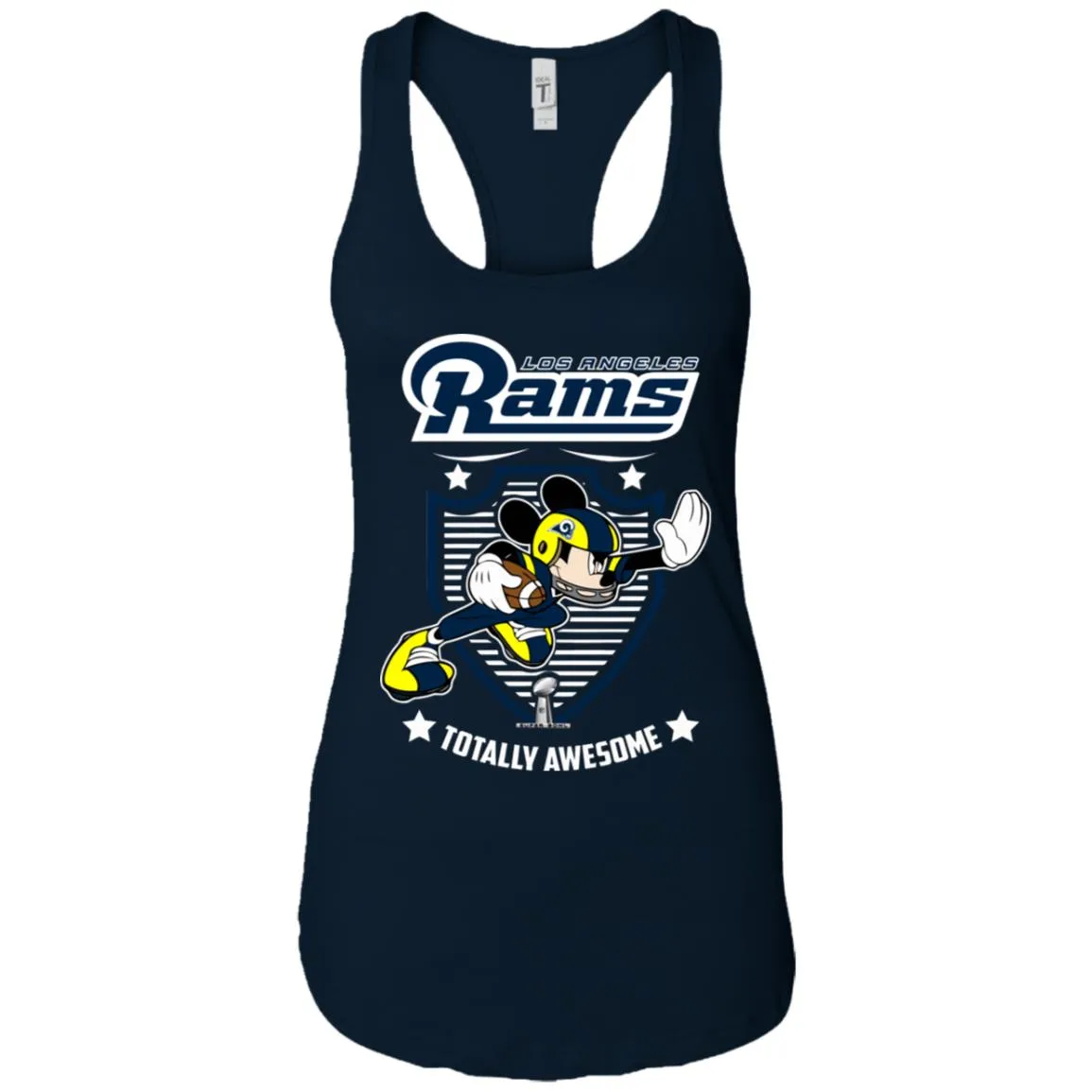 Nfl – Los Angeles Rams Totally Awesome Mickey Mouse Super Bowl 2019 Football Women Tank Top