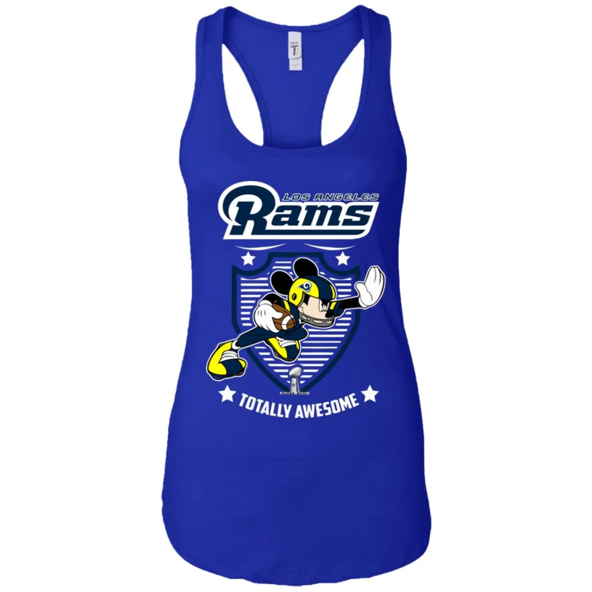 Nfl – Los Angeles Rams Totally Awesome Mickey Mouse Super Bowl 2019 Football Women Tank Top