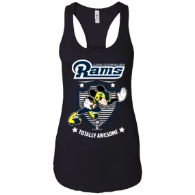 Nfl – Los Angeles Rams Totally Awesome Mickey Mouse Super Bowl 2019 Football Women Tank Top