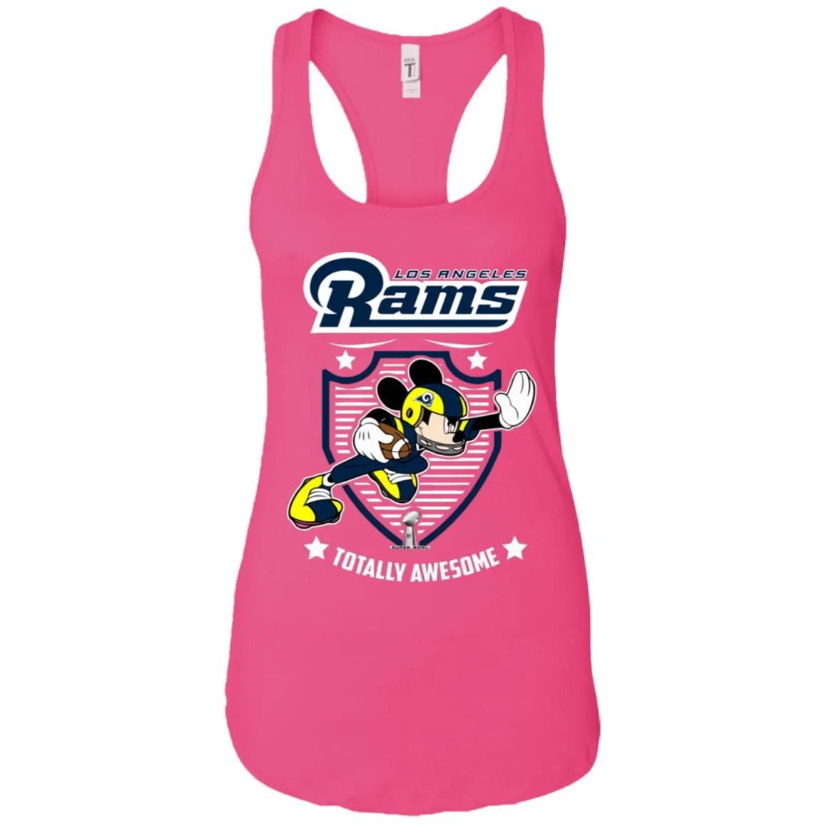 Nfl – Los Angeles Rams Totally Awesome Mickey Mouse Super Bowl 2019 Football Women Tank Top