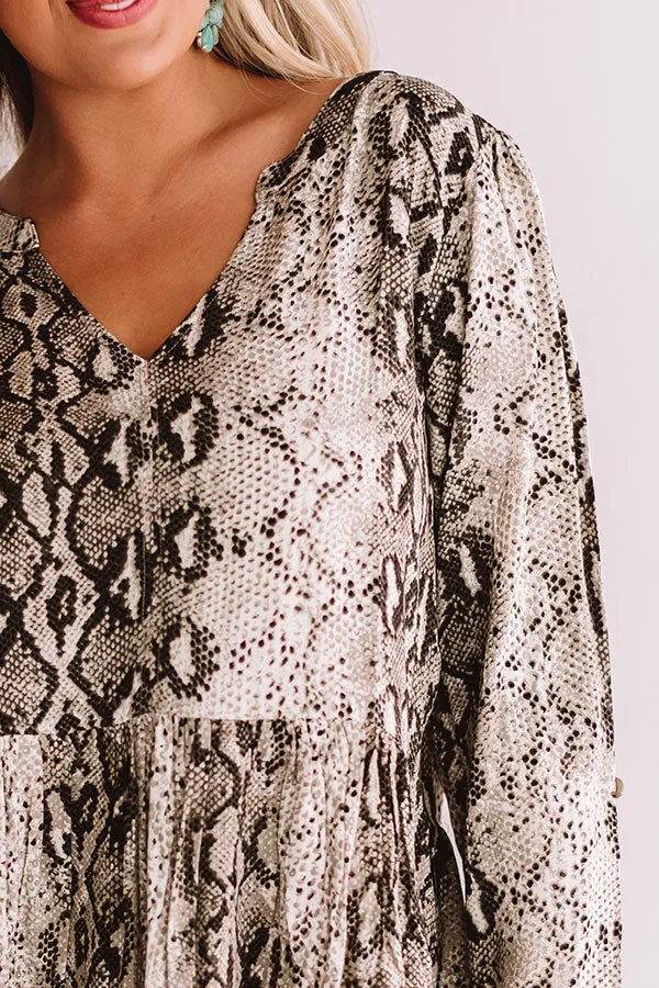 NYC Sights Snake Print Shift Dress