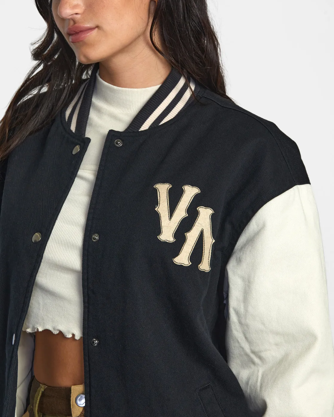 Packin Letterman Jacket - Pirate Black