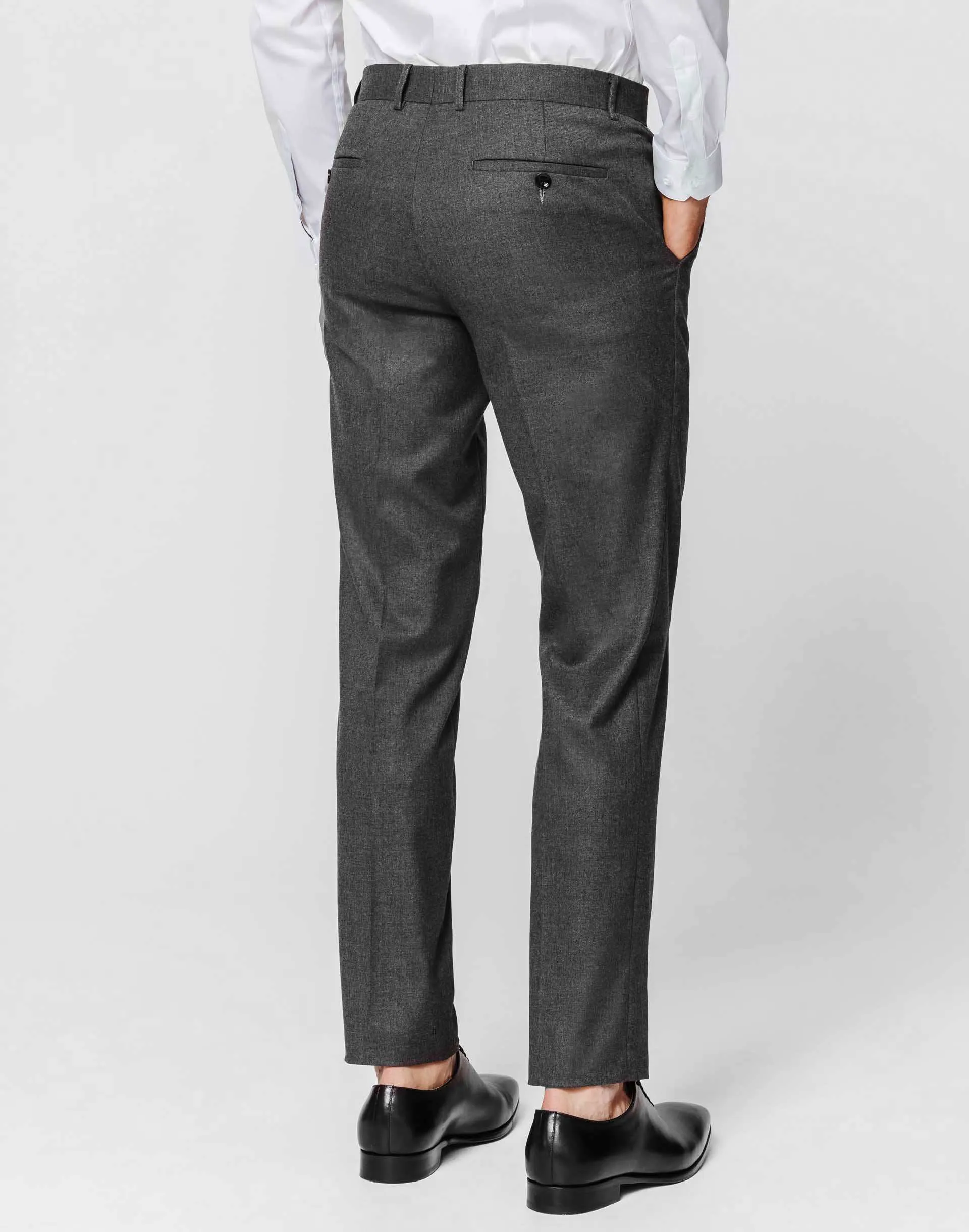 Pantalon gris esprit flanelle