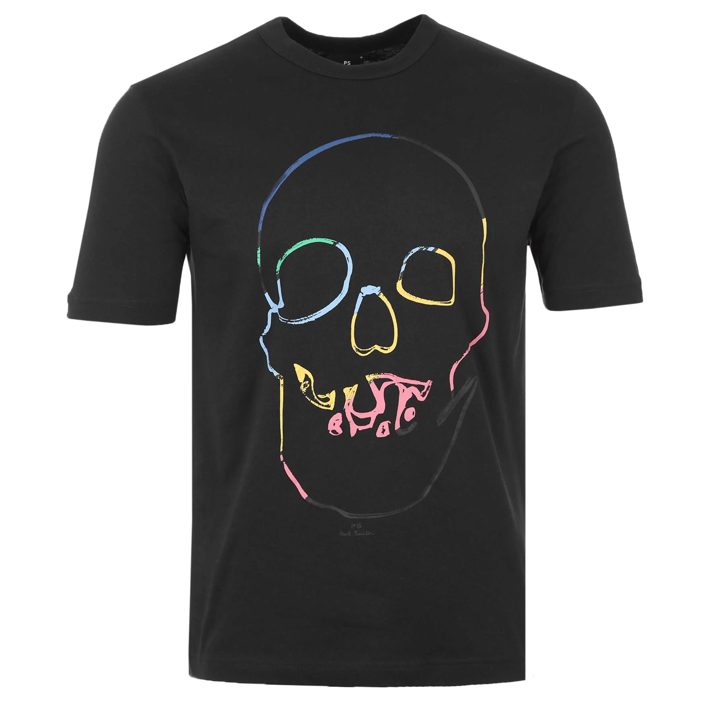 Paul Smith Linear Skull T Shirt in Black