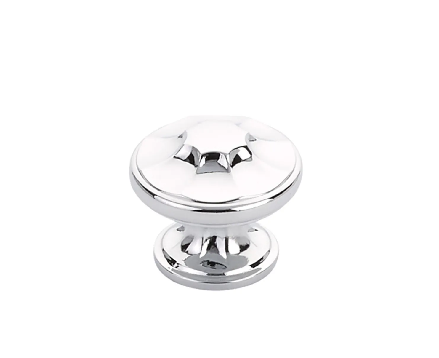 Polished Chrome "Regal" Cabinet Knobs and Drawer Pulls