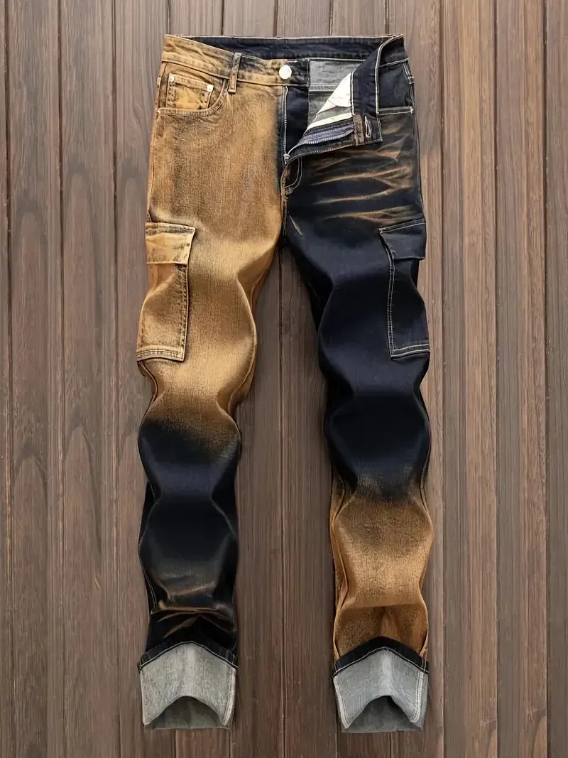 "Black and Tan" vintage two tone style men's jeans