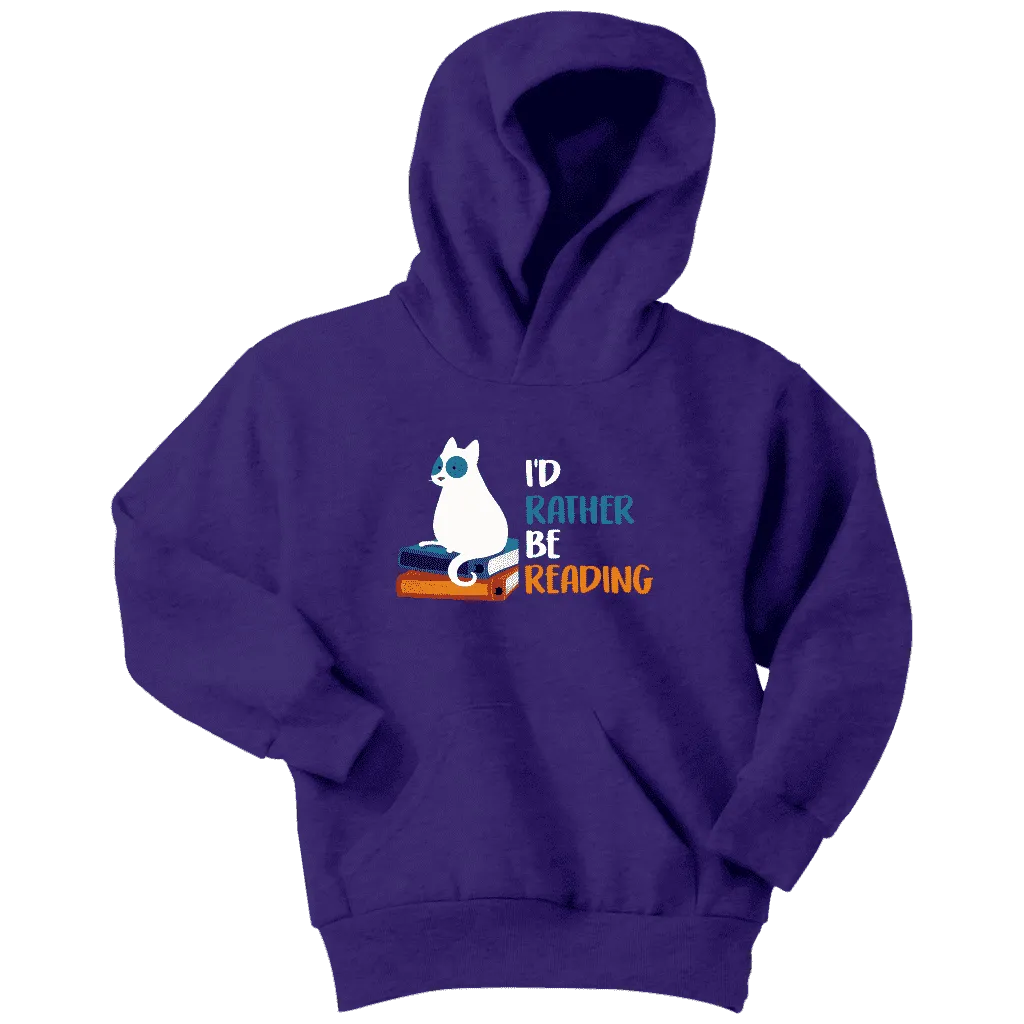 "I'd rather be reading" YOUTH HOODIE