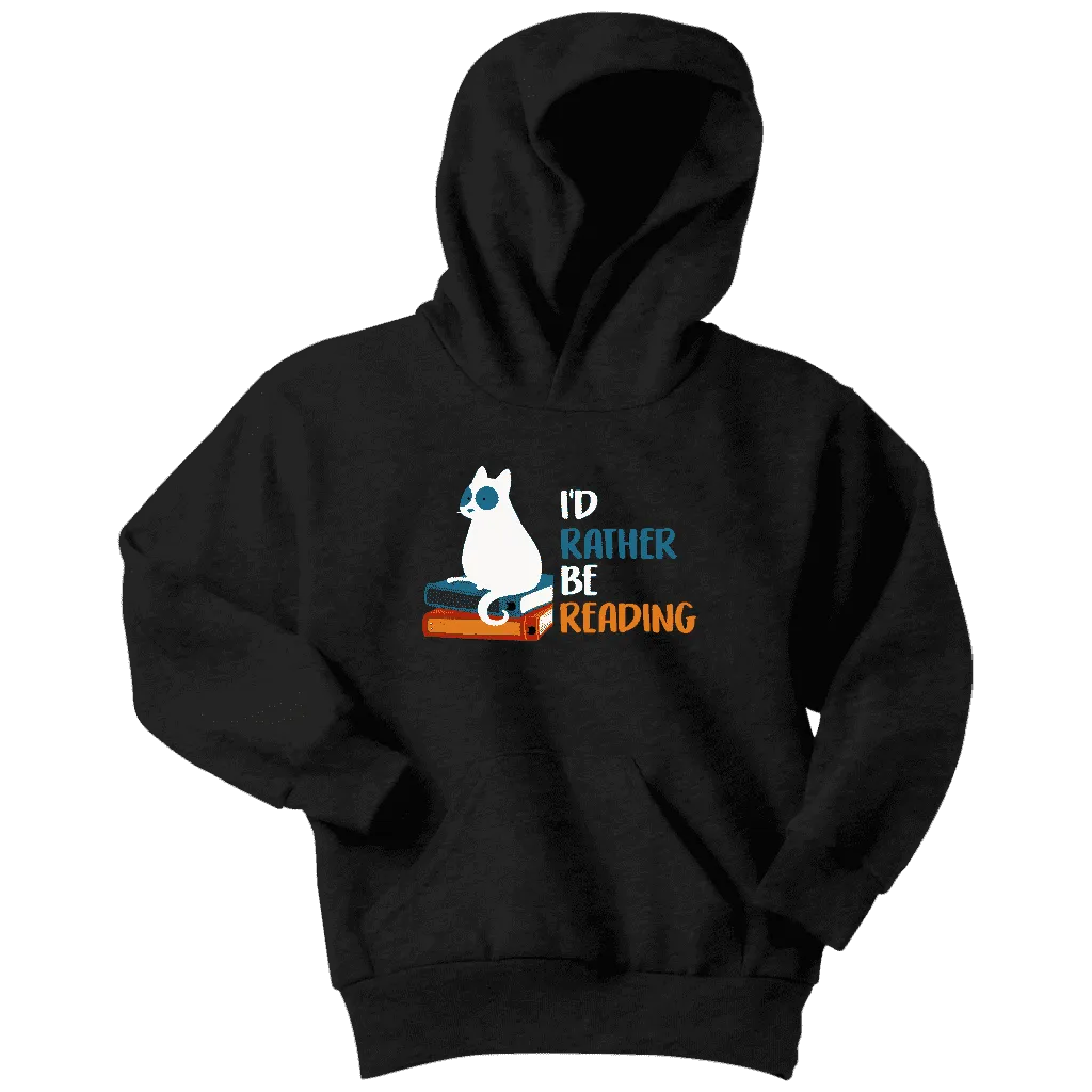 "I'd rather be reading" YOUTH HOODIE