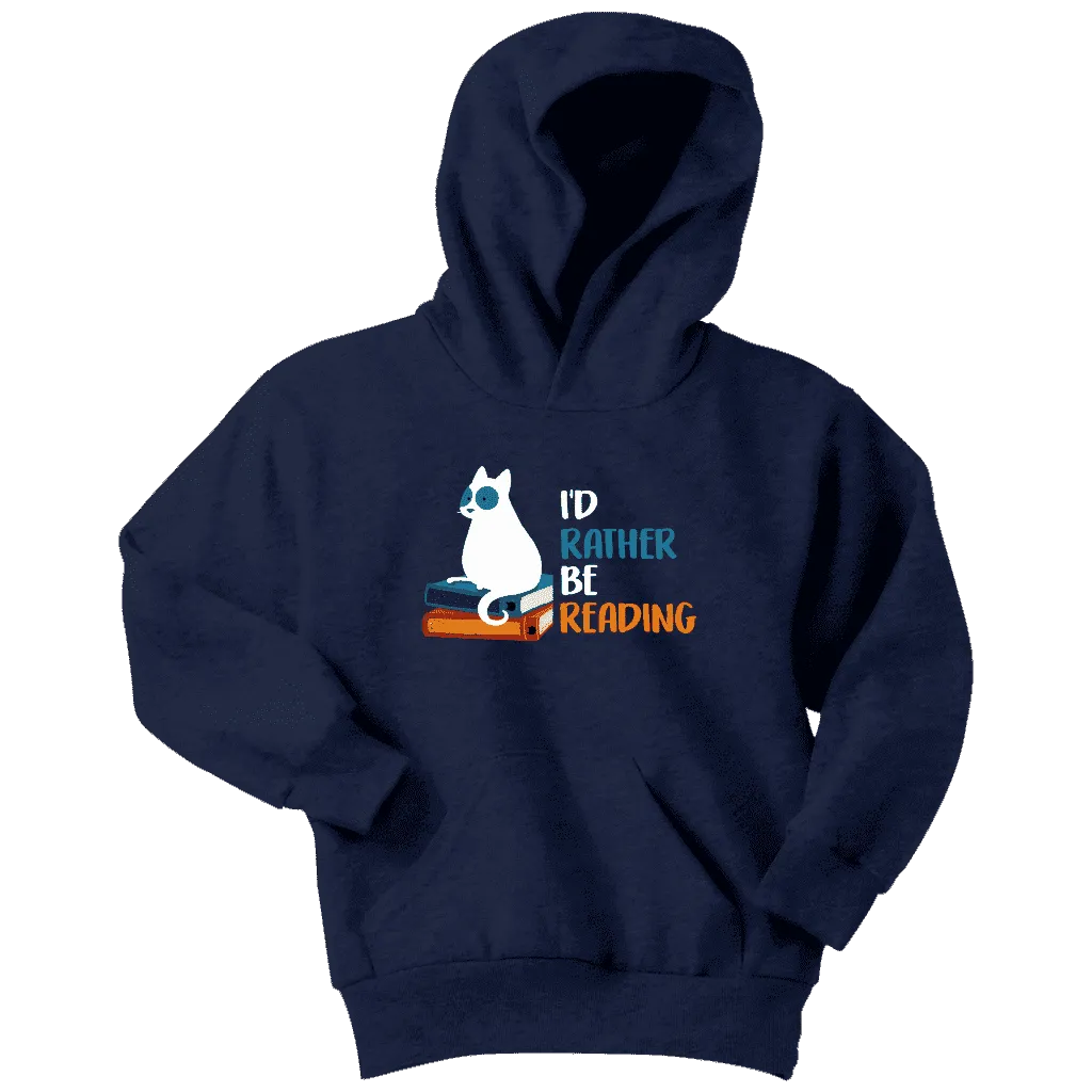 "I'd rather be reading" YOUTH HOODIE