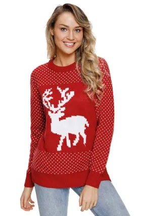 Red Reindeer Christmas Sweater