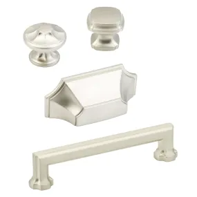 Satin Nickel "Regal" Cabinet Knobs and Drawer Pulls