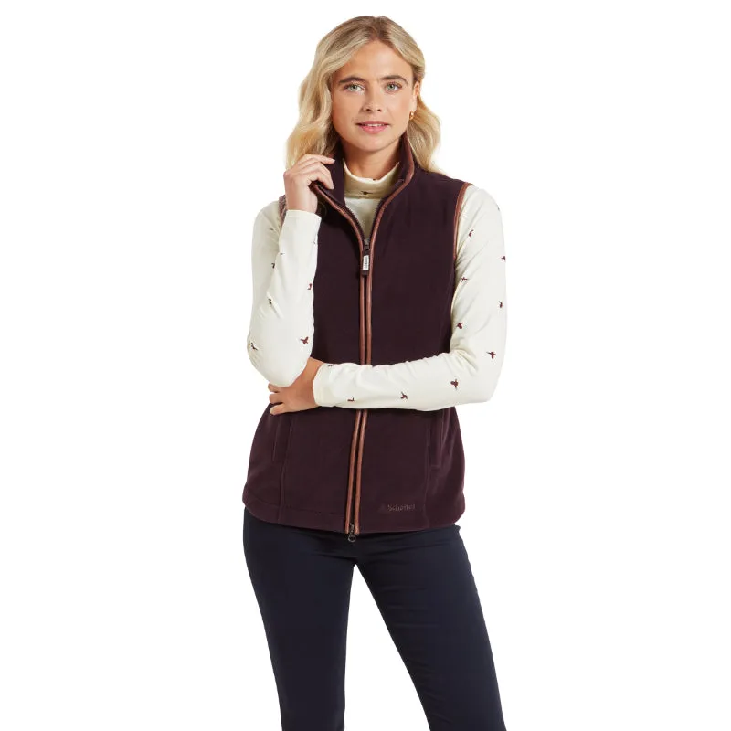 Schoffel Ladies Lyndon Fleece Gilet - Port