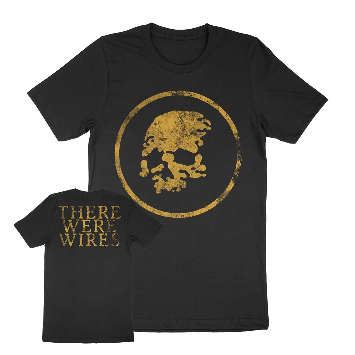 There Were Wires “Gold Skull” Black T-Shirt