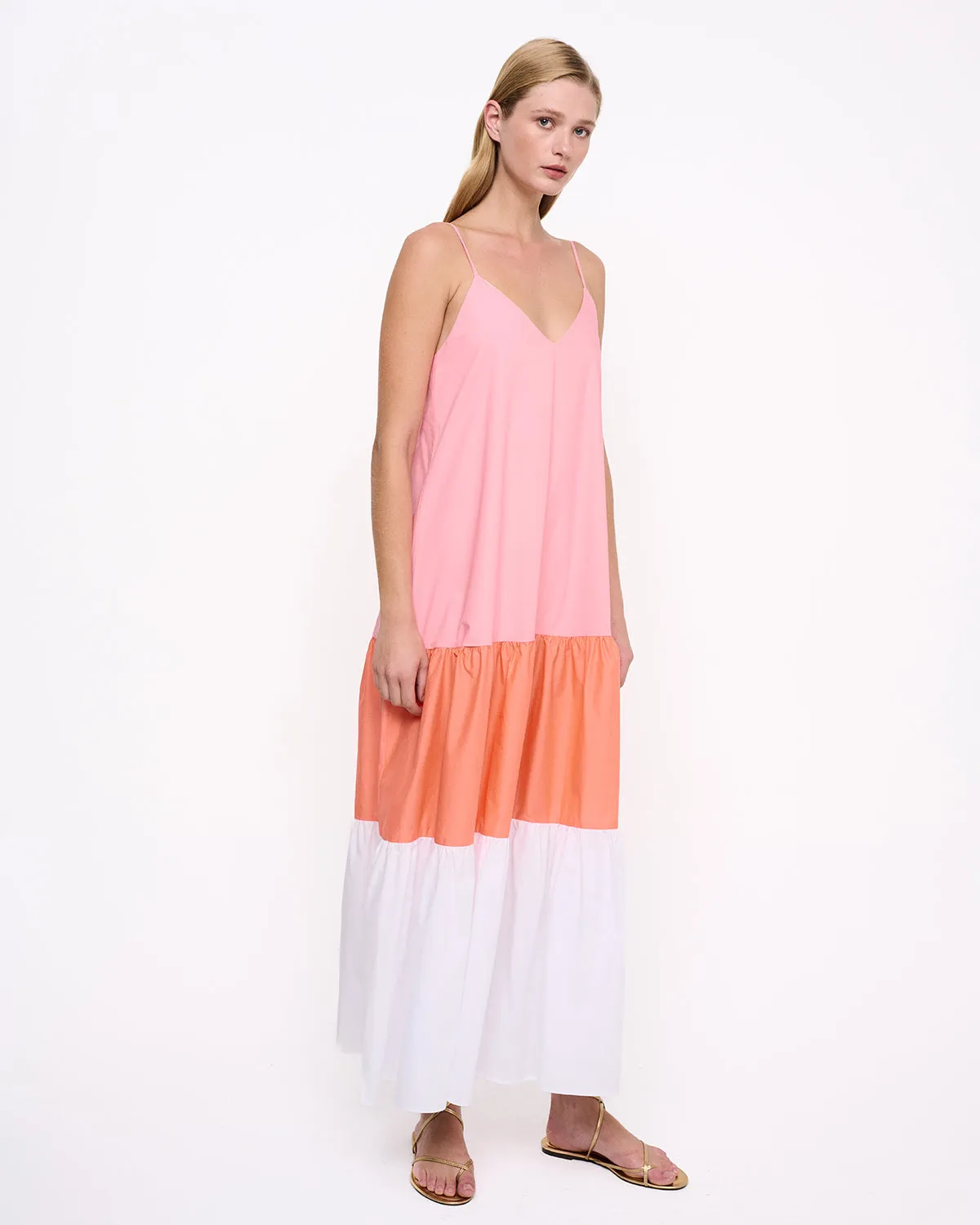 Thin Strap 3 Color Maxi Dress