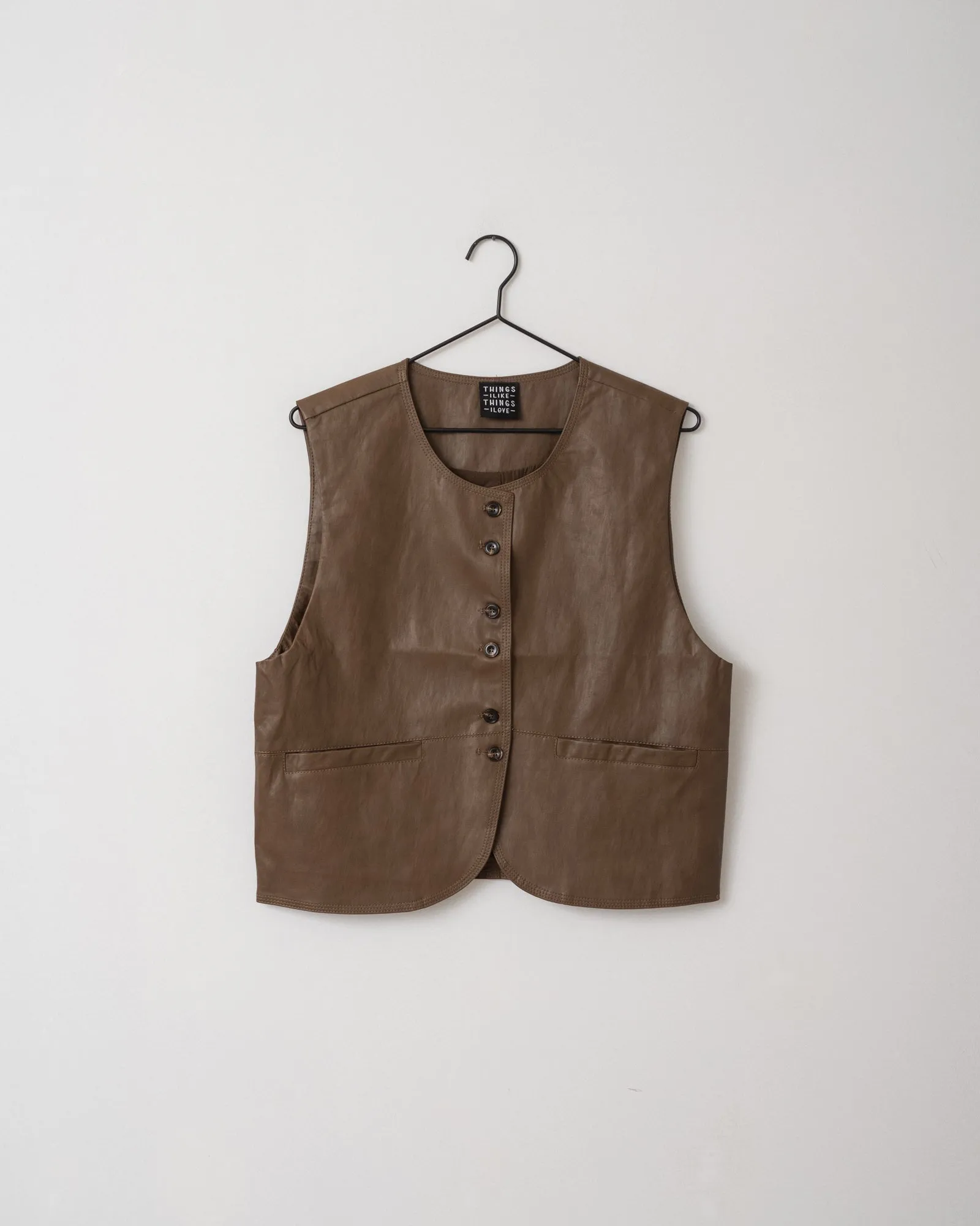 TILTIL Lucy Gilet PU Brown One Size