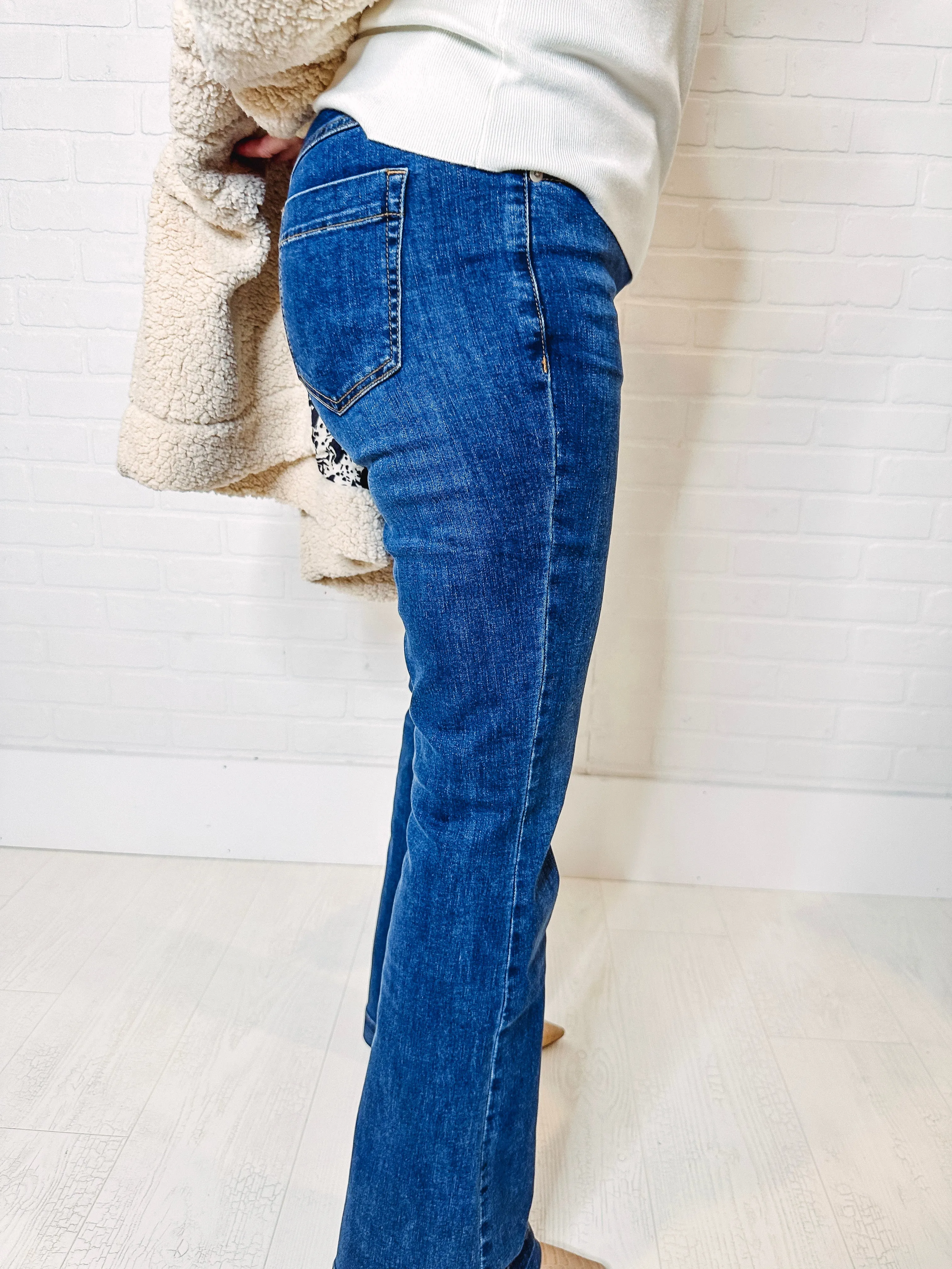 Tribal Audrey Pull-On Flare Jeans