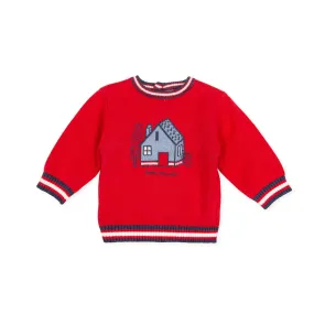 Tutto Piccolo 9815 Jersey Tricot Knitted Jumper - Red