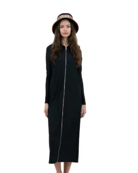 Undercover Waterwear Black Full Zip Maxi Swim Dress