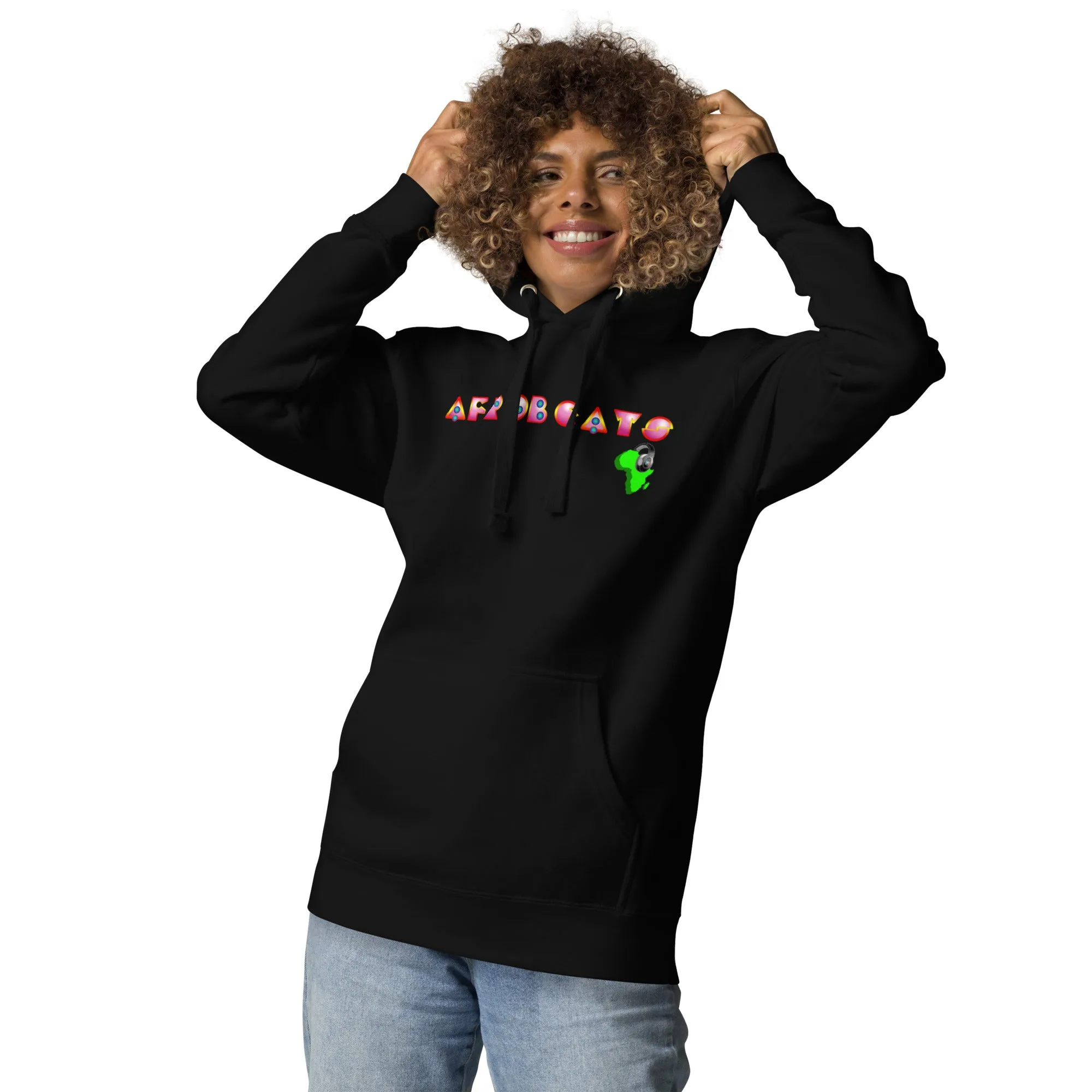 Unisex graphic Hoodie Magenta Deco Afrobeats