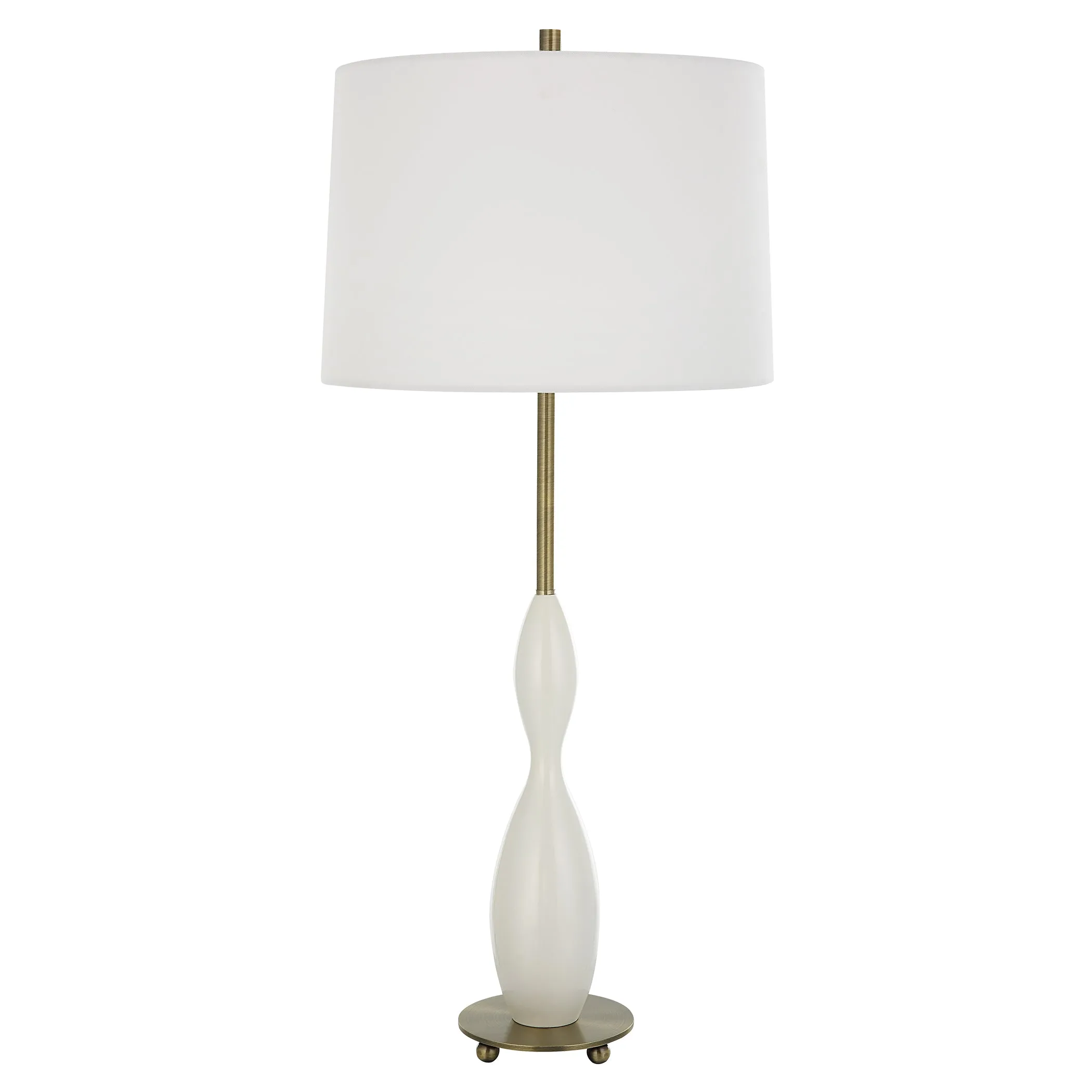 Uttermost Annora Glossy White Table Lamp