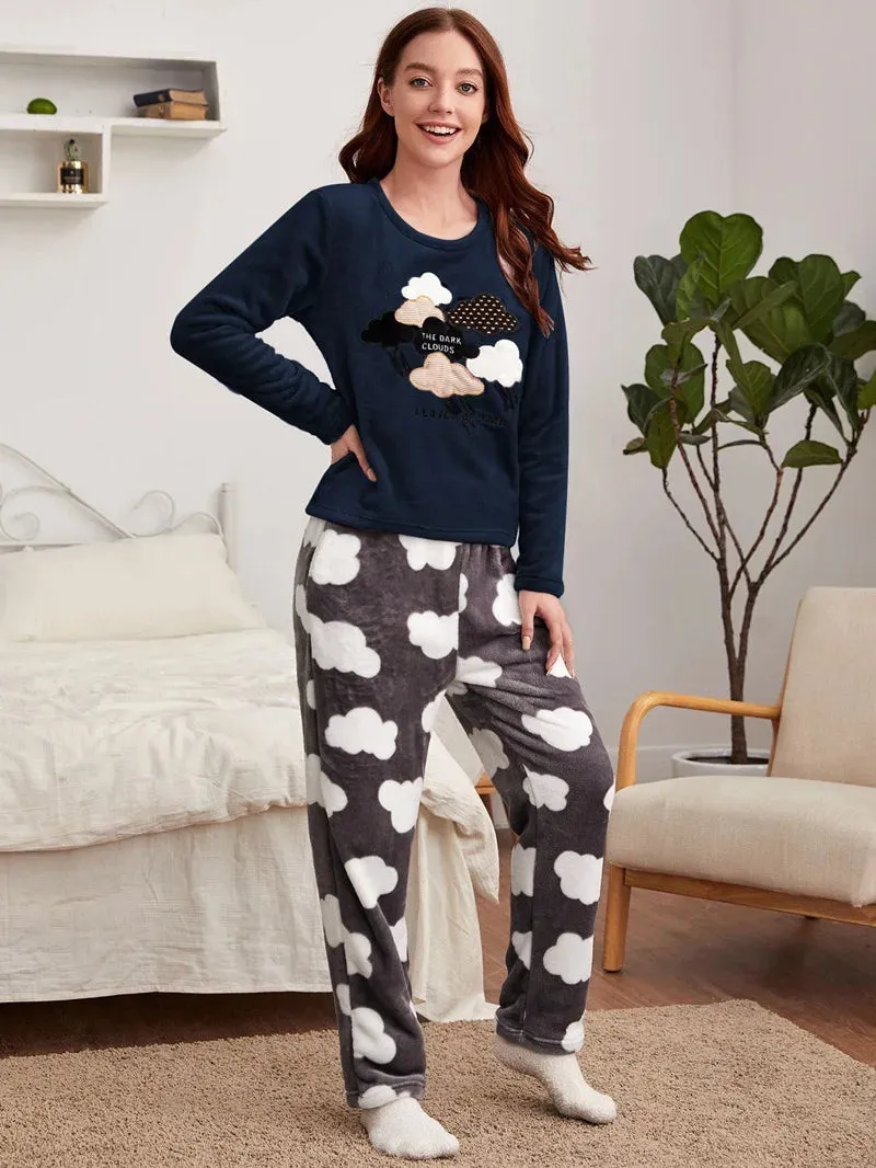 Velvet Thermal Loungewear Set for Cozy Evenings