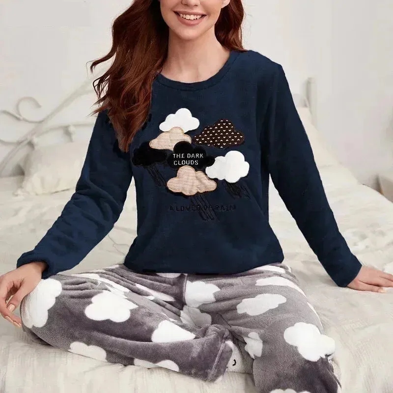 Velvet Thermal Loungewear Set for Cozy Evenings