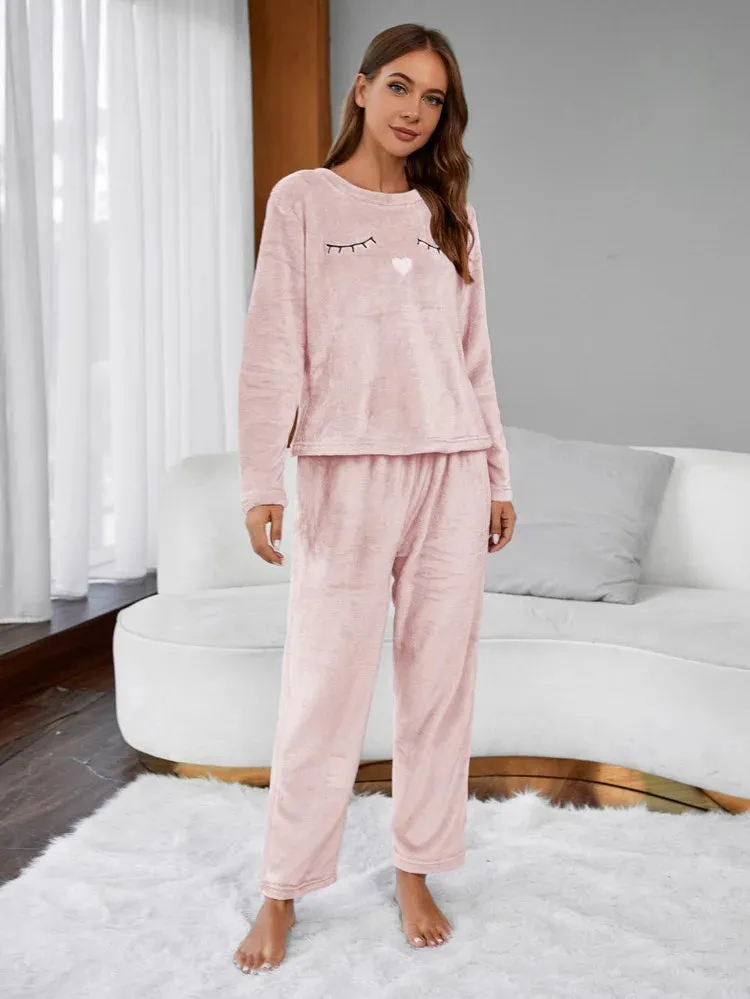 Velvet Thermal Loungewear Set for Cozy Evenings