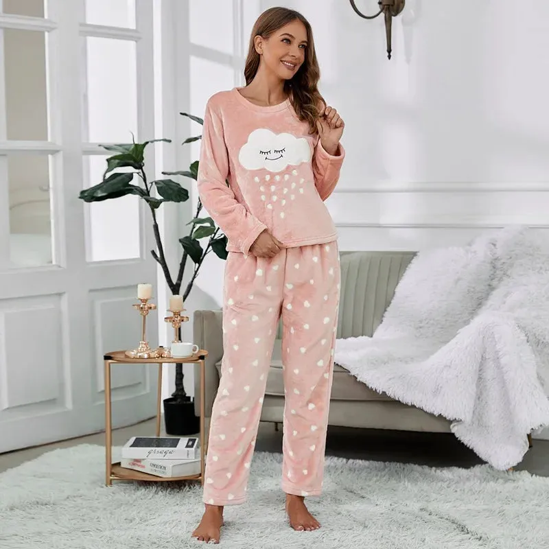 Velvet Thermal Loungewear Set for Cozy Evenings