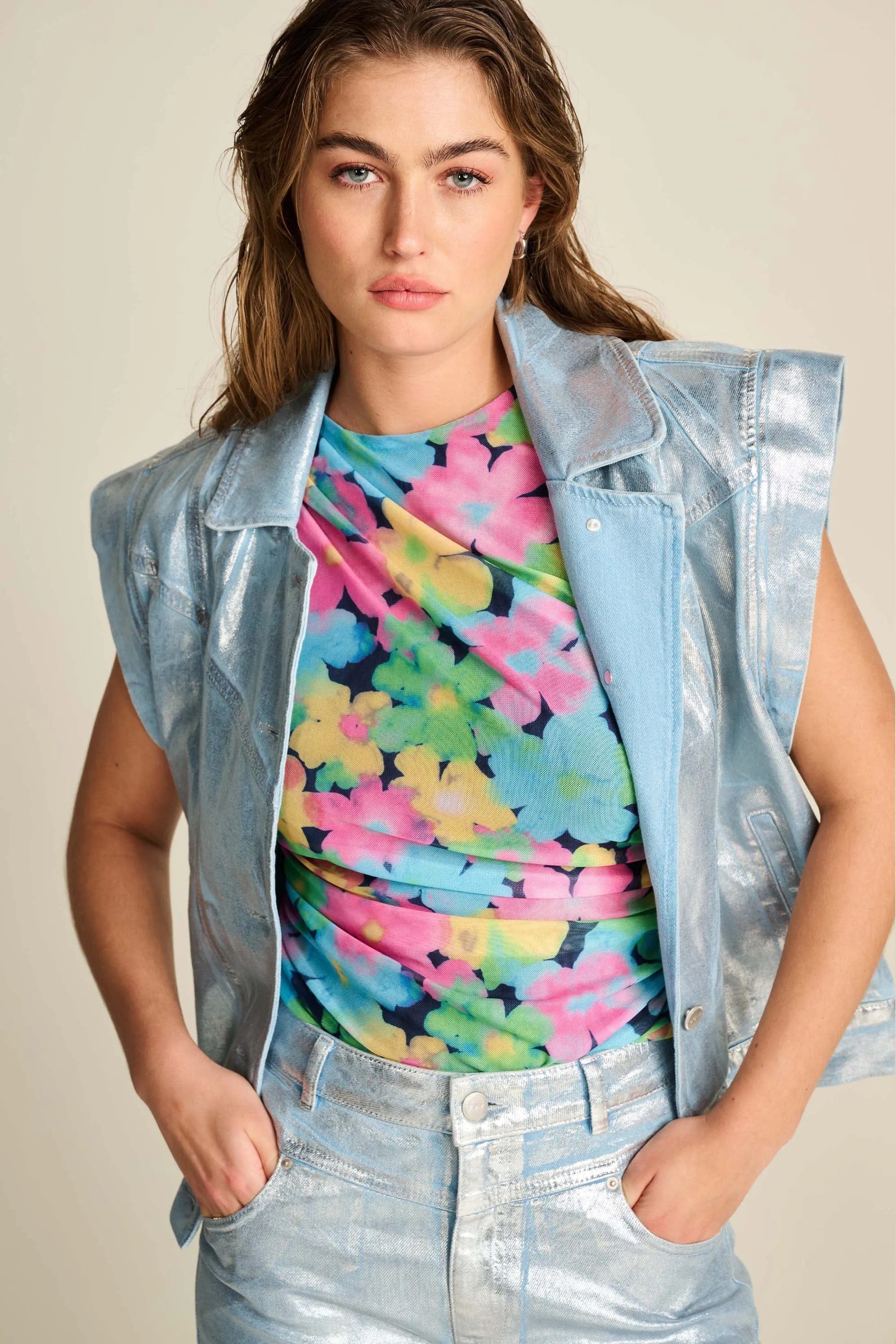 VESTE - Denim Metallic