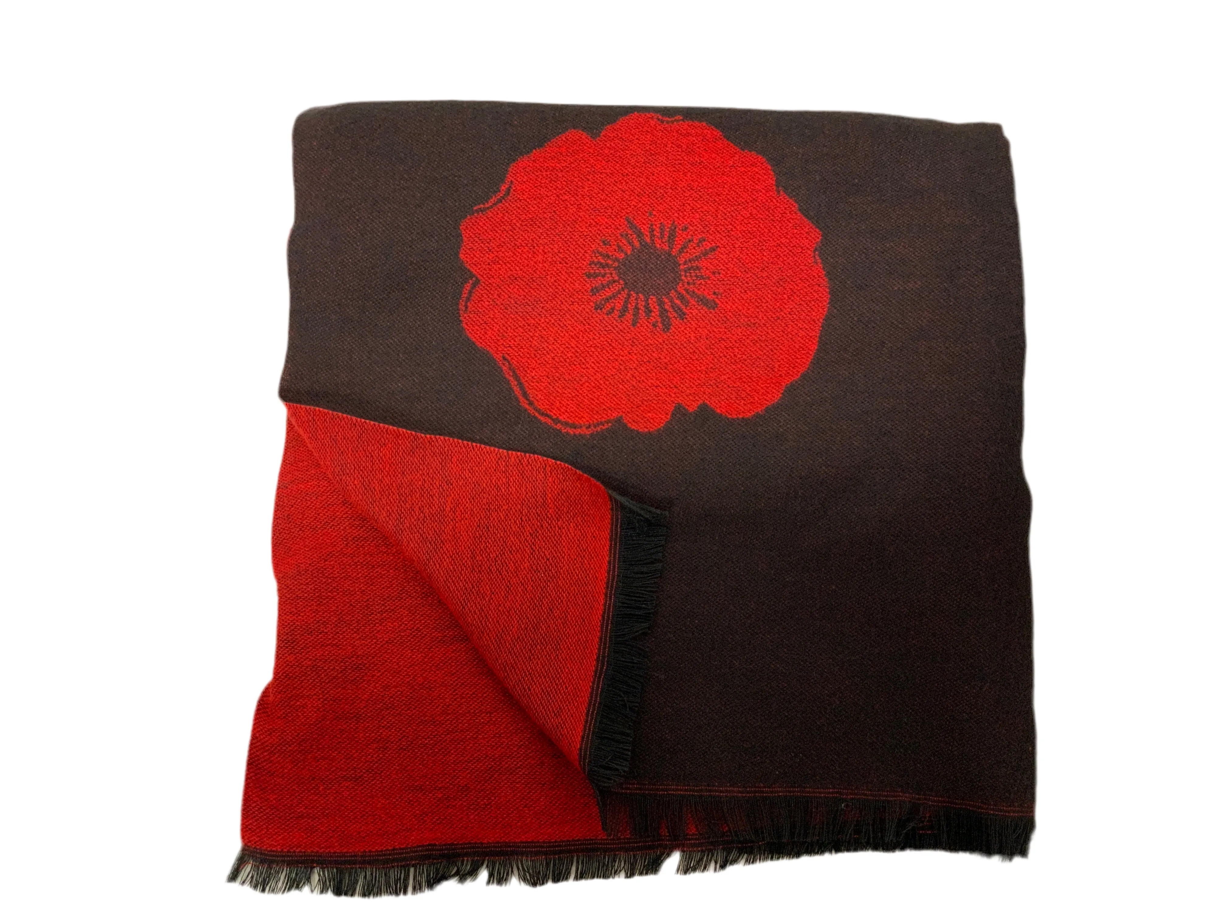 Warm Poppy Scarf