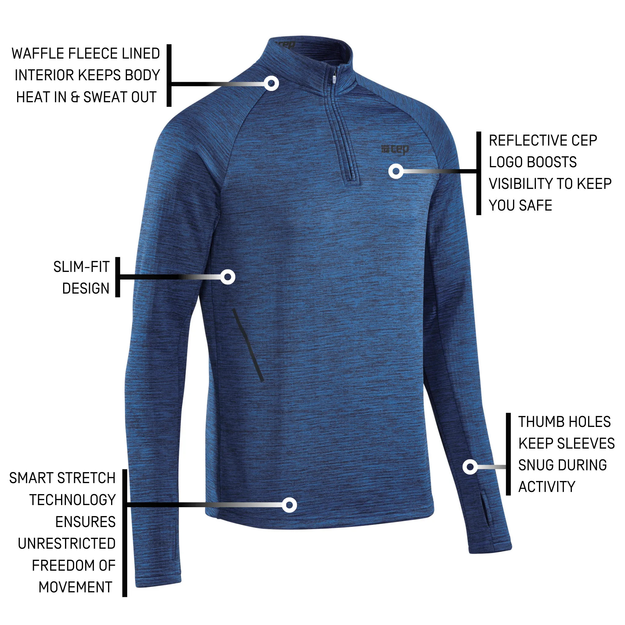 Winter Run Quarter Zip Pullover, Men