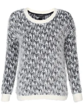 Womens Amara Reya Sage Feather Finish Jumper in Anthracite