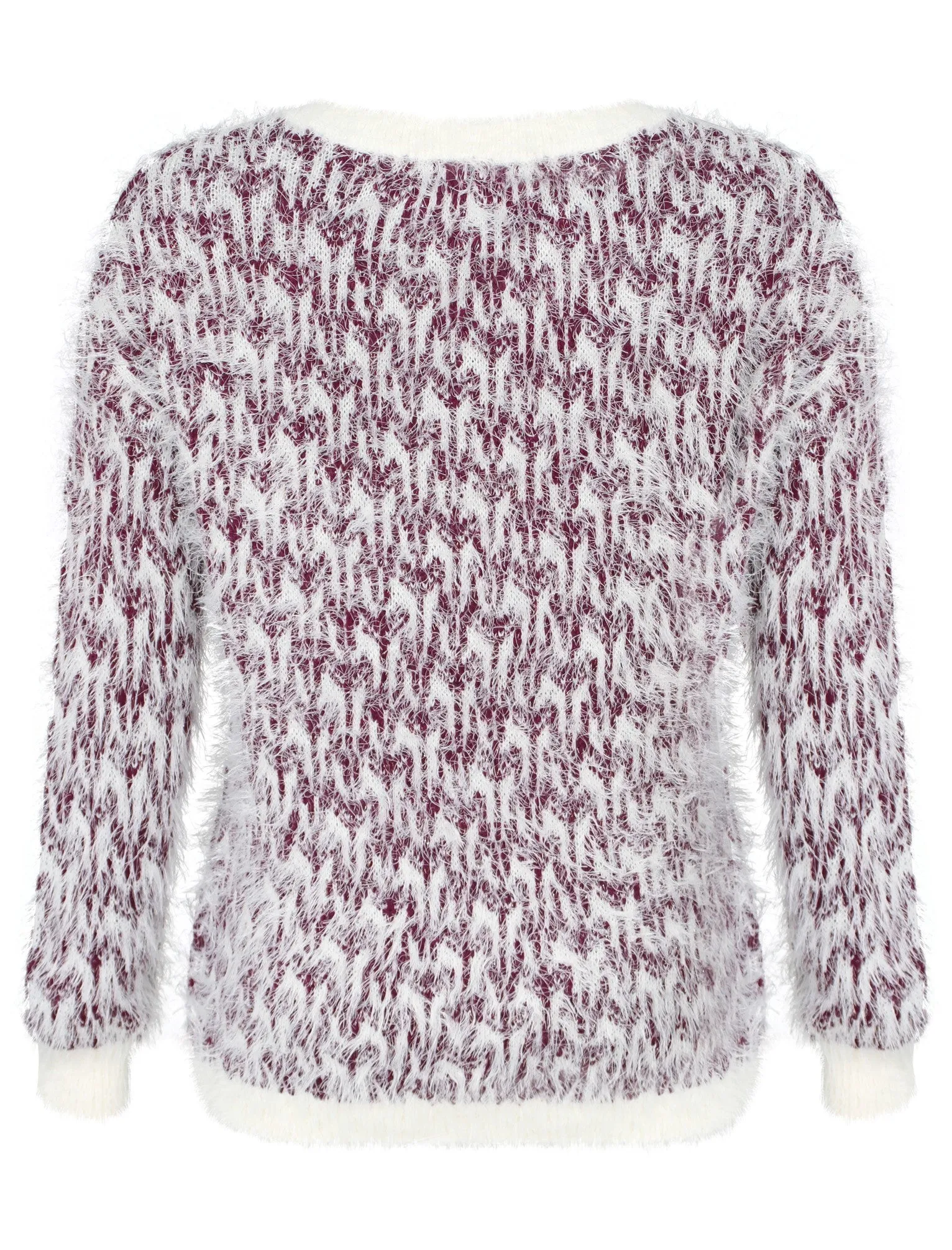 Womens Amara Reya Sage Feather Finish Jumper in Dark Purple