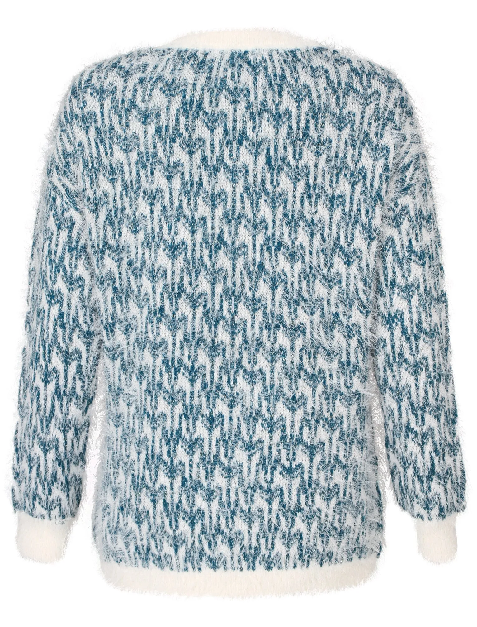 Womens Amara Reya Sage Feather Finish Jumper in Ocean