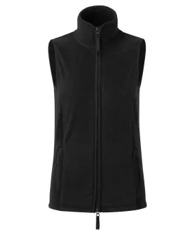 Womens artisan fleece gilet | Black/Black