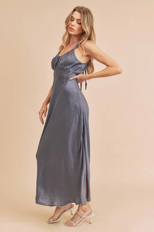 Womens Fashion Maxi dress backless high slit casual to night evening dress