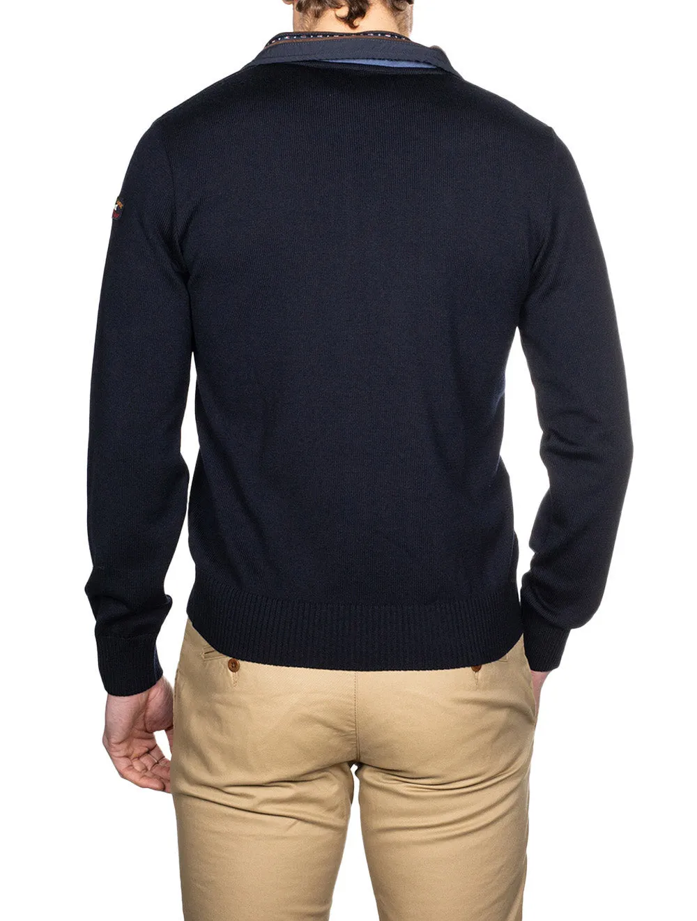 Zipped Pullover Navy