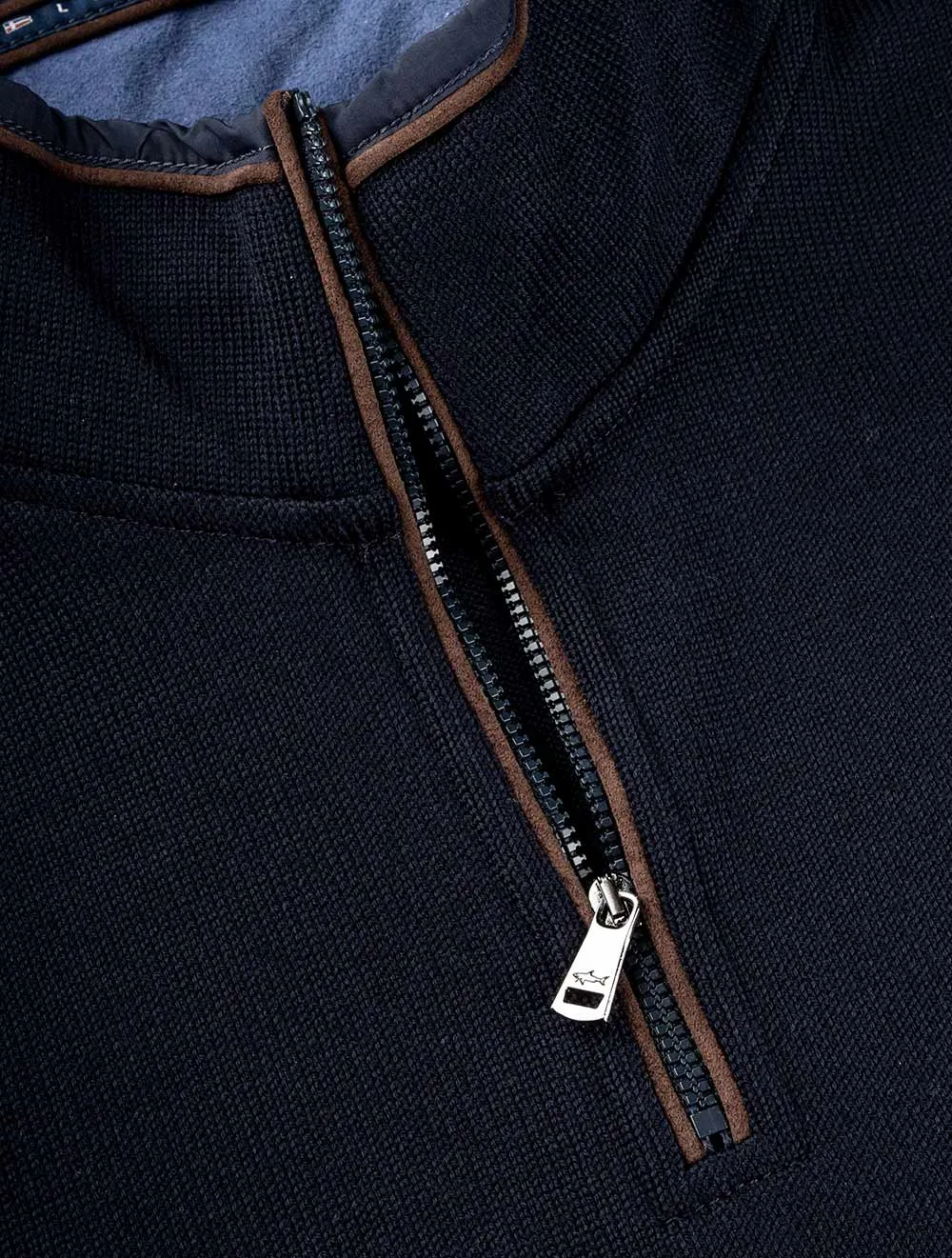 Zipped Pullover Navy